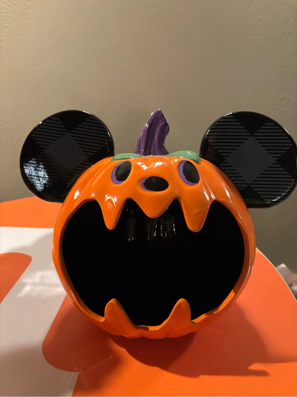 Mickey Mouse Ear Pumpkin Candy Bowl Halloween home decor fall